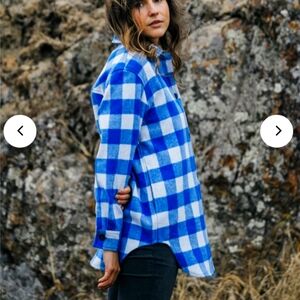 Blue Flannel Button Down Shirt